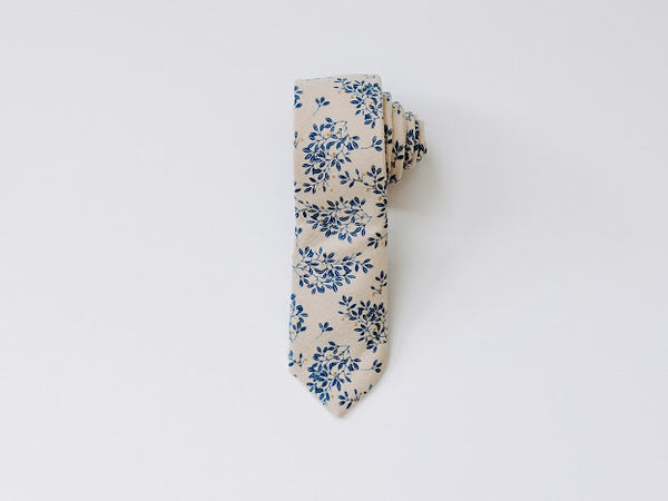Blue Leaf Tie -(Xs, Small, Medium, Large, ADULT)