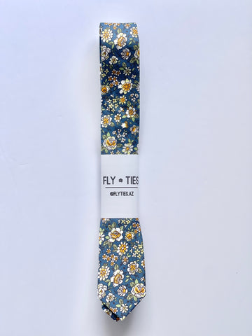 Dusty Blue Floral Tie