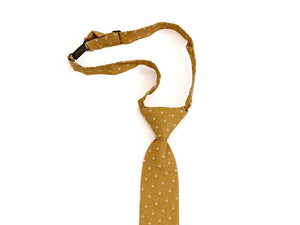 Mustard Polkadot Tie -(Small, Medium, Large, ADULT)