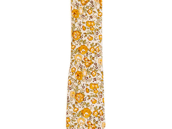 Light Orange Floral Tie