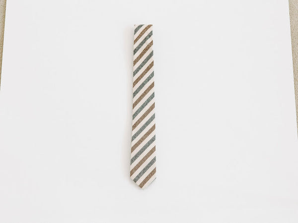 Navy and Brown Stripe Tie