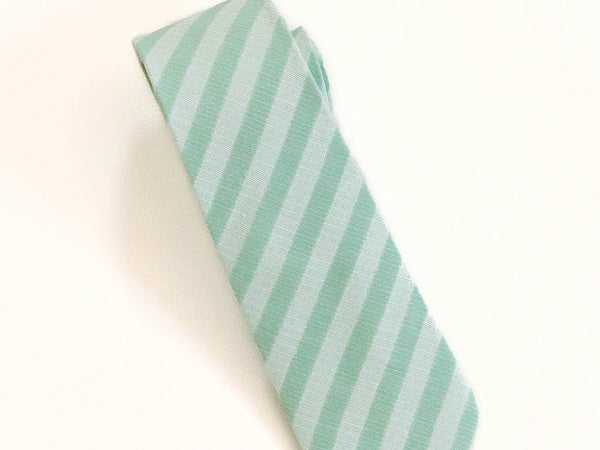 Mint Stripe Tie -(Xs, Small, Medium, Large, ADULT)
