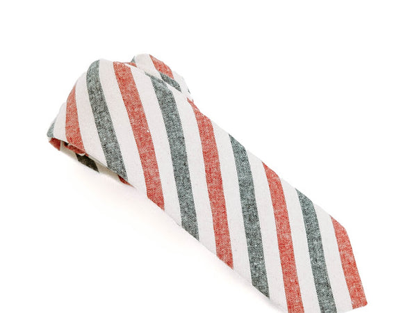 Navy and Red Stripe Tie
