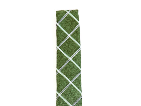 Green Plaid Tie -(Small, Medium, Large, ADULT)