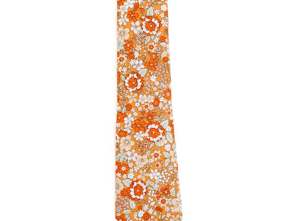 Orange Flower Tie
