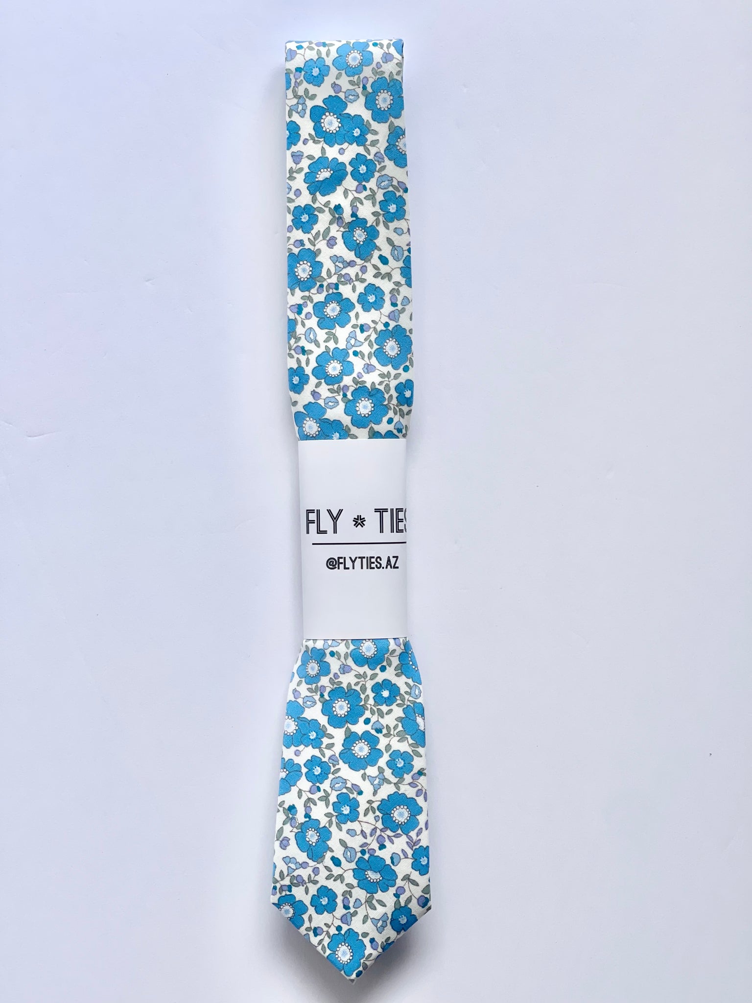 Blue Poppy Flower Tie